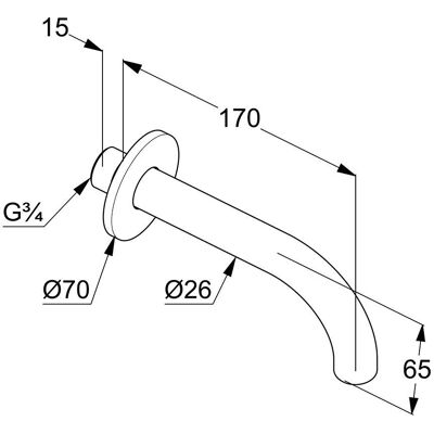 Vorliv baie Kludi Bozz - Montaj pe perete, 16cm, Cromat Vorliv baie Kludi Bozz - Montaj pe perete, 16cm, Cromat