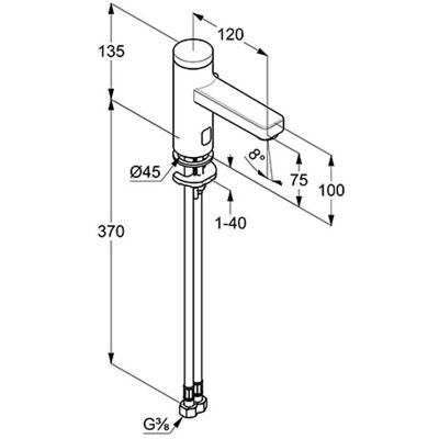 Kludi Zenta E Infrarot Elektronischer Wasserhahn - 3820205 Kludi Zenta E Infrarot Elektronischer Wasserhahn - 3820205