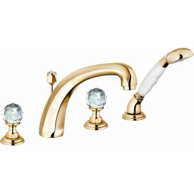 Kludi 1926 Gold 4-Loch-Badewannen- und Duschmischer Kludi 1926 Gold 4-Loch-Badewannen- und Duschmischer
