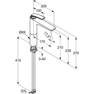 Kludi Balance schwarze Waschschüssel-Armatur - Waschbeckenmischer Kludi Balance schwarze Waschschüssel-Armatur - Waschbeckenmischer
