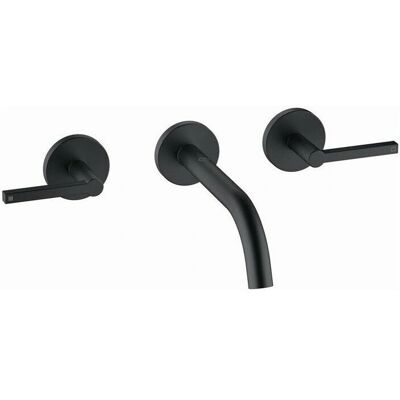 Kludi Nova Fonte Wand-Armatur-Set - 3-Loch, 180mm, Schwarz Kludi Nova Fonte Wand-Armatur-Set - 3-Loch, 180mm, Schwarz