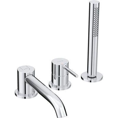 Kludi Bozz 3-Loch Wannenfüll- und Brause-Einhandmischer chrom - Bathtub Filler and Shower Mixer Kludi Bozz 3-Loch Wannenfüll- und Brause-Einhandmischer chrom - Bathtub Filler and Shower Mixer