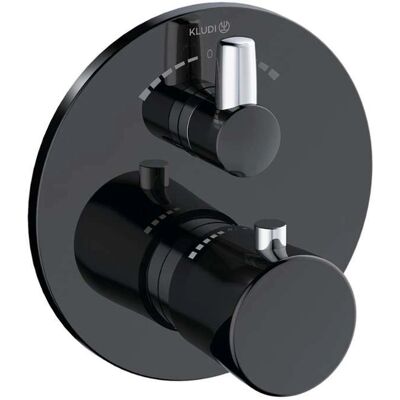 KLUDI - BALANCE Unterputz-Wanne-Brause-Thermostat Feinbau-Set - negru mat/ crom KLUDI - BALANCE Unterputz-Wanne-Brause-Thermostat Feinbau-Set - negru mat/ crom
