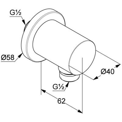 Kludi NOVA FONTE Conector de Țeavă de Duș - Sigur, Gunmetal Periat Kludi NOVA FONTE Conector de Țeavă de Duș - Sigur, Gunmetal Periat
