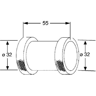 Kludi 1043205-00 Rohrkupplung - 32 mm Verbindung chrom Kludi 1043205-00 Rohrkupplung - 32 mm Verbindung chrom