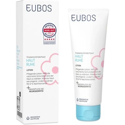 Eubos Kinder Haut Ruhe Lotion - Lotion pour peau sèche de bébé - Publicité Eubos Kinder Haut Ruhe Lotion - Lotion pour peau sèche de bébé - Publicité