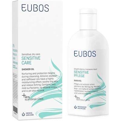 Huile de Douche Eubos Sensitive - Peau Sèche - Publicité Huile de Douche Eubos Sensitive - Peau Sèche - Publicité