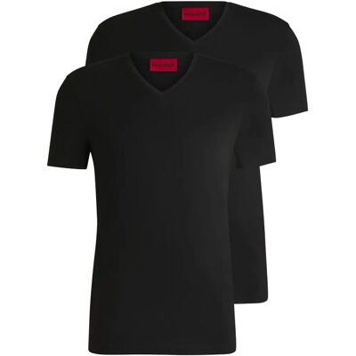 Hugo Pack de deux T-shirts en jersey de coton stretch avec col en V style HUGO-V 50325417 - noir Hugo Pack de deux T-shirts en jersey de coton stretch avec col en V style HUGO-V 50325417 - noir