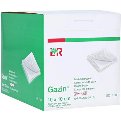 Lohmann & Rauscher Gazin Sterile Mullkompresse 10x10cm - Wundverband Lohmann & Rauscher Gazin Sterile Mullkompresse 10x10cm - Wundverband