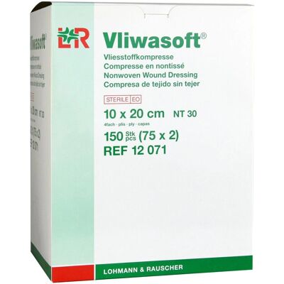 Lohmann & Rauscher Vliwasoft Compresses Non-tissé Stérile 10x20cm - Publicité Lohmann & Rauscher Vliwasoft Compresses Non-tissé Stérile 10x20cm - Publicité