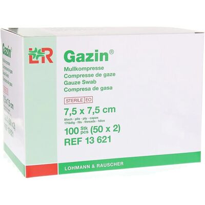 Lohmann & Rauscher Gazin Sterile Mullkompressen 7,5x7,5cm - Medizinische Versorgung Lohmann & Rauscher Gazin Sterile Mullkompressen 7,5x7,5cm - Medizinische Versorgung