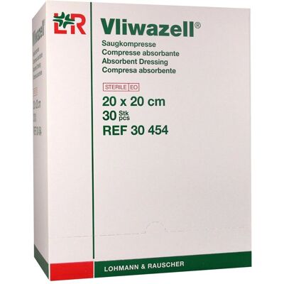 Vliwazell Hochsaugfähige Wundkompresse - 20x20cm Vliwazell Hochsaugfähige Wundkompresse - 20x20cm