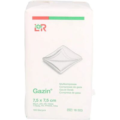Lohmann & Rauscher Gazin Mullkomp. 7,5x7,5cm unsteril 8-fach - Gauze Compress Lohmann & Rauscher Gazin Mullkomp. 7,5x7,5cm unsteril 8-fach - Gauze Compress