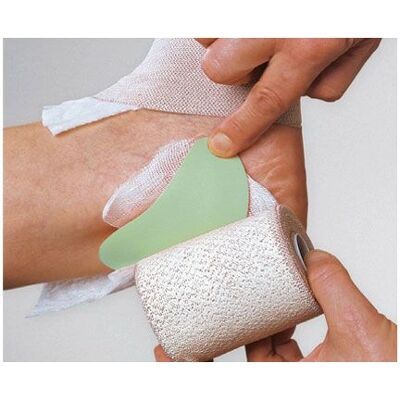 Bandage de compression en latex blanc Lohmann & Rauscher - Bandage médical - Publicité Bandage de compression en latex blanc Lohmann & Rauscher - Bandage médical - Publicité