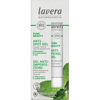 Lavera Gel Anti-Spot Bio - Acide Salicylique & Menthe - Gel Visage - Publicité Lavera Gel Anti-Spot Bio - Acide Salicylique & Menthe - Gel Visage - Publicité