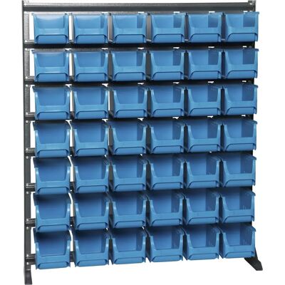 Estantería de acero Kaiserkraft - 1020mm, 42 cestas azules - Almacenamiento Estantería de acero Kaiserkraft - 1020mm, 42 cestas azules - Almacenamiento