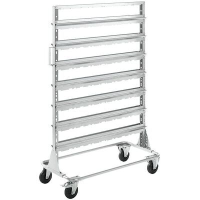 Estantería móvil Kaiserkraft - Altura 1588 mm - Gris claro Estantería móvil Kaiserkraft - Altura 1588 mm - Gris claro