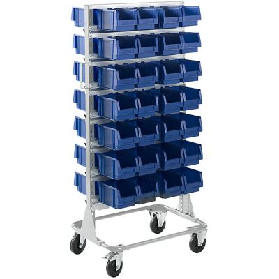 Estantería Móvil Kaiserkraft - Altura 1588 mm, Gris Claro, Blanco, Azul, Aluminio, Beige Estantería Móvil Kaiserkraft - Altura 1588 mm, Gris Claro, Blanco, Azul, Aluminio, Beige