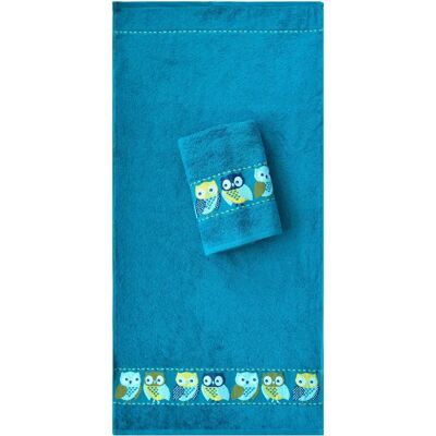 Dyckhoff Eulen Blau - 2er Baumwollhandtücher - Badezimmerzubehör Dyckhoff Eulen Blau - 2er Baumwollhandtücher - Badezimmerzubehör