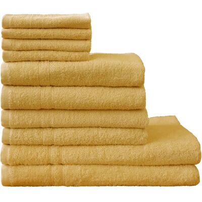 Dyckhoff Kristall Gelb 10-tlg. Handtuch-Set - Bad & Gästetücher Dyckhoff Kristall Gelb 10-tlg. Handtuch-Set - Bad & Gästetücher