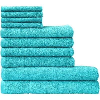 Dyckhoff Kristall 10-tlg. Handtuch-Set, türkis Dyckhoff Kristall 10-tlg. Handtuch-Set, türkis
