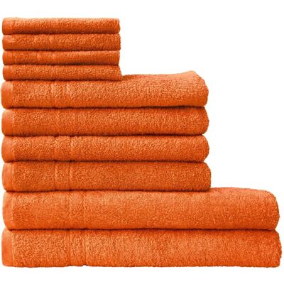 Dyckhoff Kristall Handtuch-Set orange, 10-tlg. Dyckhoff Kristall Handtuch-Set orange, 10-tlg.