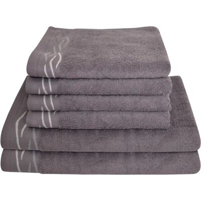 Dyckhoff Wave Grau 6-teilige Handtuch-Set Dyckhoff Wave Grau 6-teilige Handtuch-Set