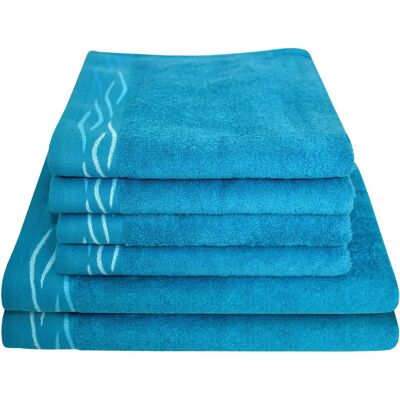 Dyckhoff Wave Unisex Handtuchset - 6 Stück - Bad & Handtücher Dyckhoff Wave Unisex Handtuchset - 6 Stück - Bad & Handtücher