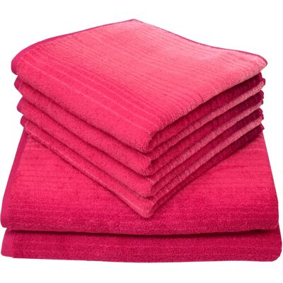 Dyckhoff Pink Handtuch Set mit Farbverlauf - Handtuch Set Dyckhoff Pink Handtuch Set mit Farbverlauf - Handtuch Set