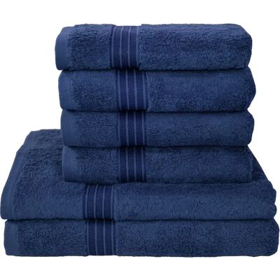 Dyckhoff Siena Blau 6-tlg. Baumwoll-Handtuch-Set Dyckhoff Siena Blau 6-tlg. Baumwoll-Handtuch-Set