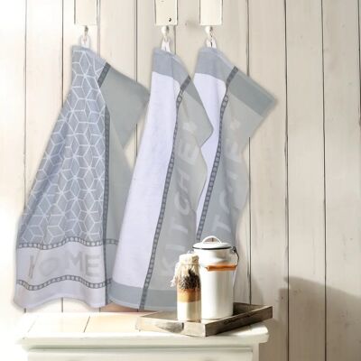 Dyckhoff KÜCHE / ZUHAUSE Geschirrtuch-Set - Baumwolle, Grau, 6 Stück Dyckhoff KÜCHE / ZUHAUSE Geschirrtuch-Set - Baumwolle, Grau, 6 Stück