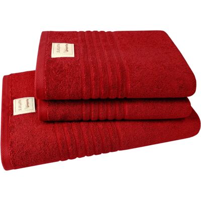 Dyckhoff Bio-Baumwolle Handtuch-Set - Amarena - 3 Stück Dyckhoff Bio-Baumwolle Handtuch-Set - Amarena - 3 Stück