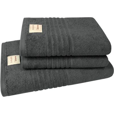 Dyckhoff Nature Handtuch-Set grau 3-teilig - Badzubehör Dyckhoff Nature Handtuch-Set grau 3-teilig - Badzubehör