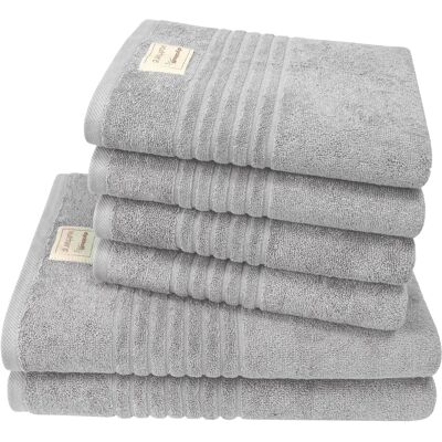 Dyckhoff Nature Silber Handtuch-Set mit 6 Handtüchern & 2 Duschtüchern Dyckhoff Nature Silber Handtuch-Set mit 6 Handtüchern & 2 Duschtüchern