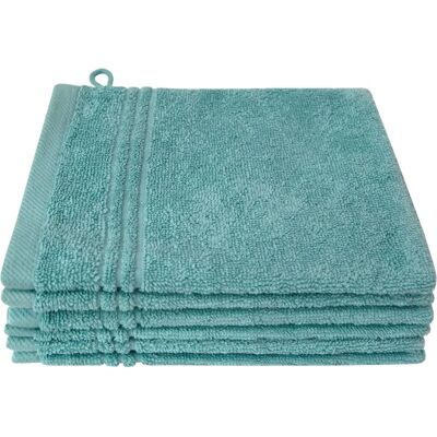 DYCKHOFF Nature Waschhandschuh-Set - blau ozean - 16x21 cm - 6 St. DYCKHOFF Nature Waschhandschuh-Set - blau ozean - 16x21 cm - 6 St.