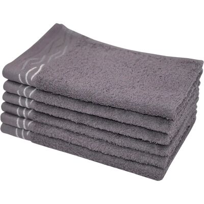 Dyckhoff Wave Gästetuch - 30x50 cm - Packung 6 Dyckhoff Wave Gästetuch - 30x50 cm - Packung 6