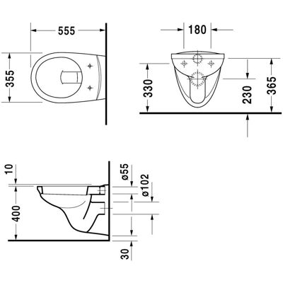 Duravit Wand-WC D-Code - Modern, Hygienisch, 6L Duravit Wand-WC D-Code - Modern, Hygienisch, 6L
