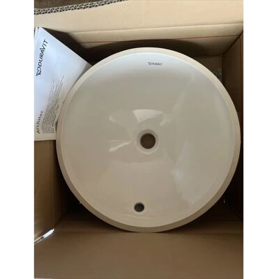 Duravit Model 0468400000 - Lavoar rotund montat pe perete cu suprafață de evacuare Duravit Model 0468400000 - Lavoar rotund montat pe perete cu suprafață de evacuare