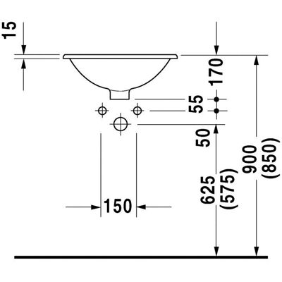 Chiuvetă încastrată Duravit Architec 470mm Alb Modern Chiuvetă încastrată Duravit Architec 470mm Alb Modern