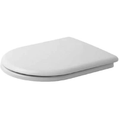 Duravit Model 006691 - White Toilet Seat with Stainless Steel Hinges Duravit Model 006691 - White Toilet Seat with Stainless Steel Hinges