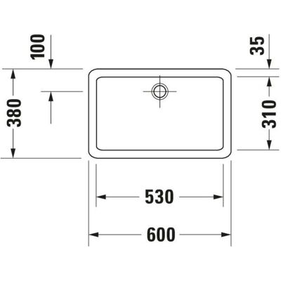 Vas de chiuvetă alb dreptunghiular Duravit Vero 60cm - Fără supraplin Vas de chiuvetă alb dreptunghiular Duravit Vero 60cm - Fără supraplin