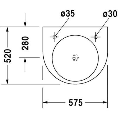 Duravit H70 Architec 575mm Chiuvetă de perete - Chiuvetă Duravit H70 Architec 575mm Chiuvetă de perete - Chiuvetă