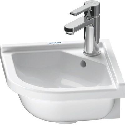 Duravit Starck 3 Hoek-wastafel - Keramiek, Wit, 430x380mm Duravit Starck 3 Hoek-wastafel - Keramiek, Wit, 430x380mm
