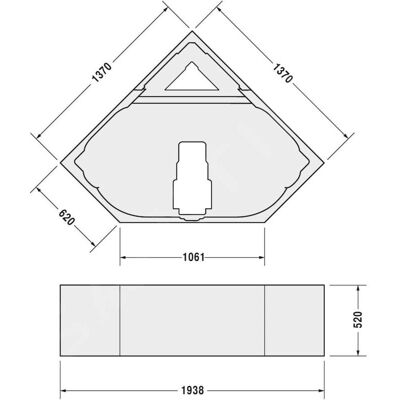 Suport pentru cadă Duravit D-CODE - Rectangular, 1400x1400mm, Alb Suport pentru cadă Duravit D-CODE - Rectangular, 1400x1400mm, Alb