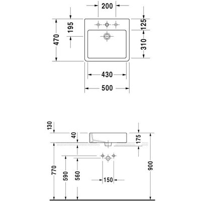 Duravit Vero 50cm Weiß Aufsatzbecken - Badezimmerwaschbecken Duravit Vero 50cm Weiß Aufsatzbecken - Badezimmerwaschbecken