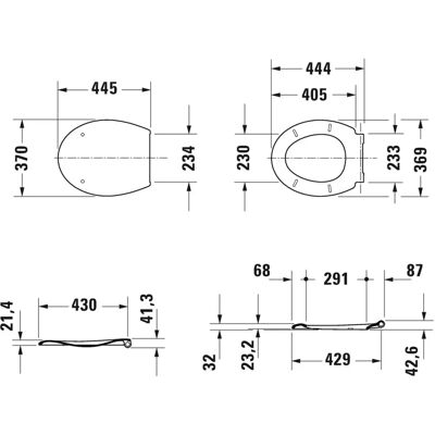 Duravit Weiß WC-Sitz mit Absenkautomatik, Modell 0064190096 - WC Sitz Duravit Weiß WC-Sitz mit Absenkautomatik, Modell 0064190096 - WC Sitz