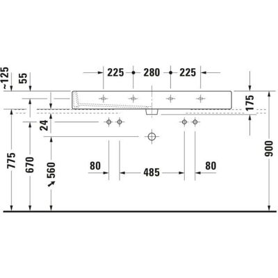 Lavoar Duravit Vero 1200mm Alb - Lavoar Lavoar Duravit Vero 1200mm Alb - Lavoar