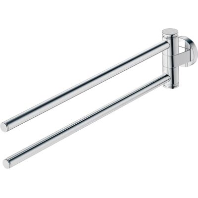 Duravit D-Code Towel Rack - Modern Wall-Mounted, 2-Arm, Chrome Duravit D-Code Towel Rack - Modern Wall-Mounted, 2-Arm, Chrome
