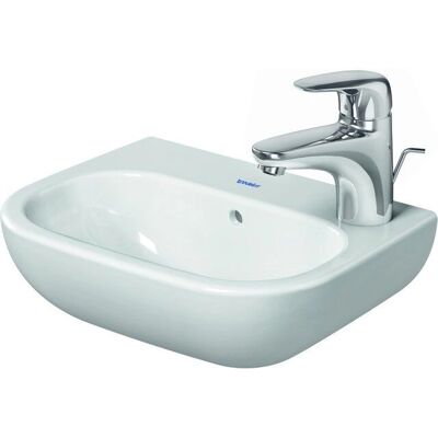 Lavamanos Duravit D-Code Blanco - Montaje en pared, 1 orificio, rebosadero, 360x270mm Lavamanos Duravit D-Code Blanco - Montaje en pared, 1 orificio, rebosadero, 360x270mm