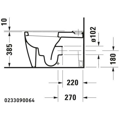 Duravit Starck 1 WC - Weiß, 4,5L, Wandhängend, Tiefspüler Duravit Starck 1 WC - Weiß, 4,5L, Wandhängend, Tiefspüler